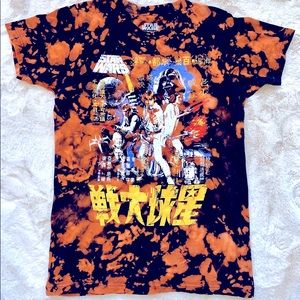 Hand Bleached Star Wars Vintage Kanji Acid Wash Tee🐉